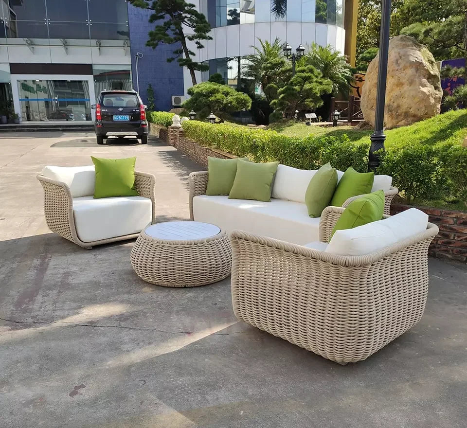 Wood Frame Sofas High Density Sponge Sofa Set