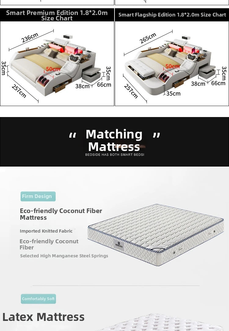 Modern minimalist massage leather bed
