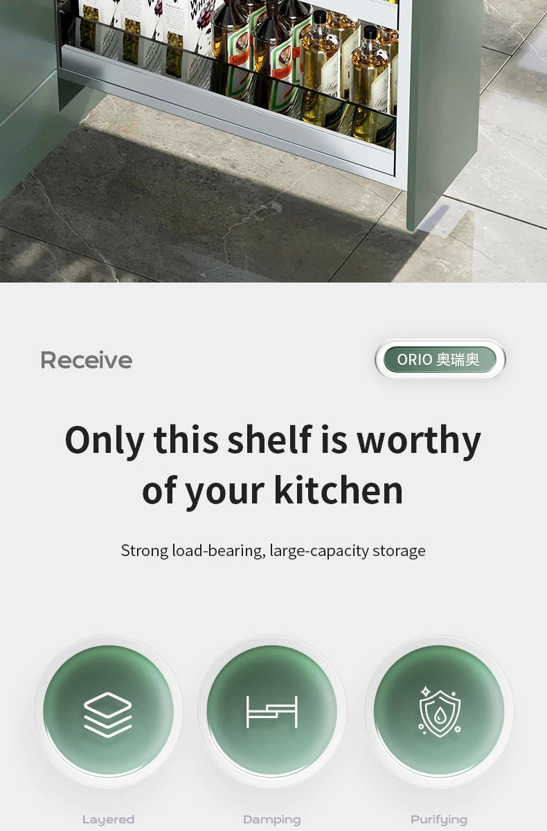Kitchen Cabinet Drawer Seasoning Storage