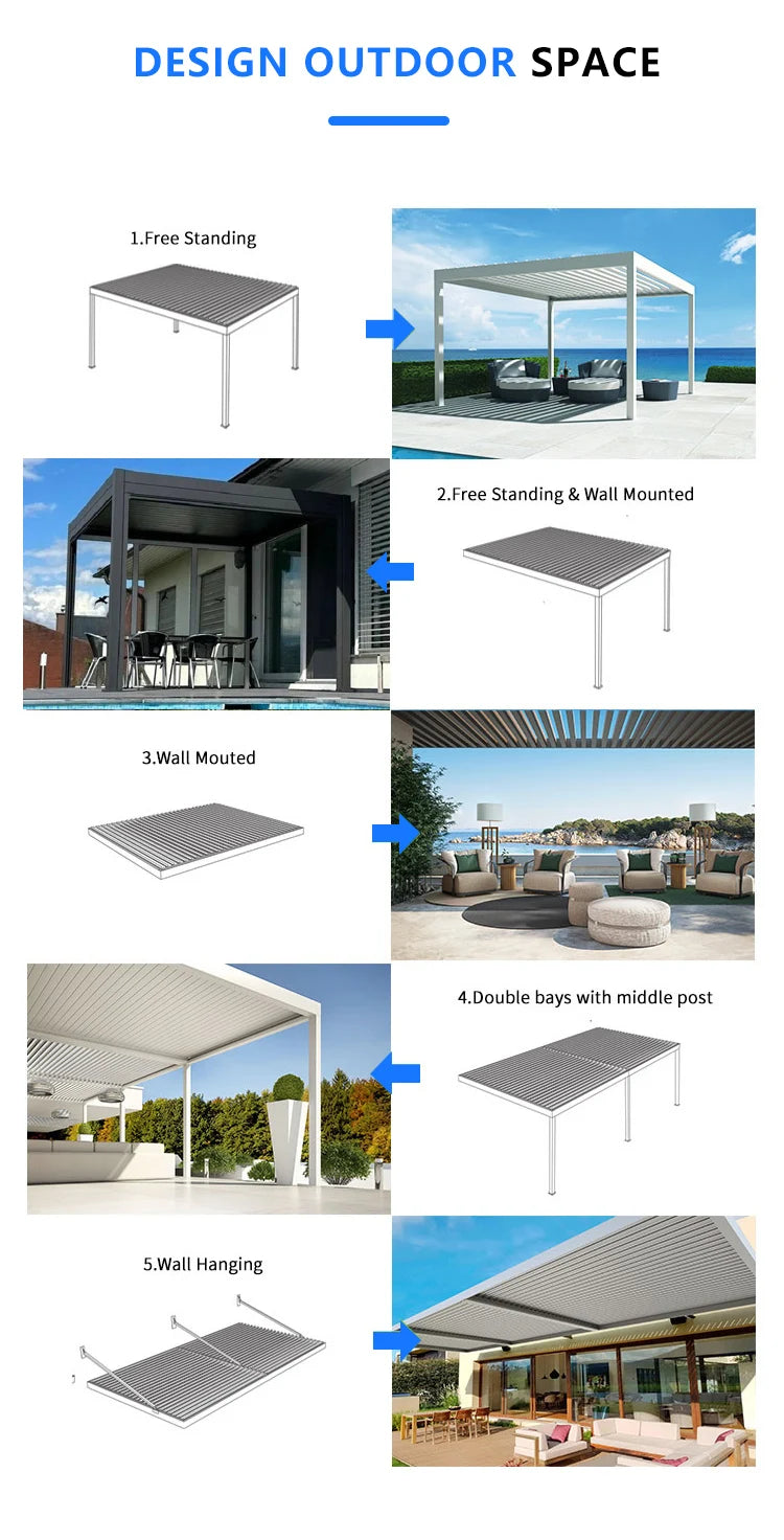 3X3Waterproof Outdoor Pergola Garden