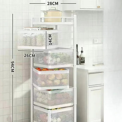 Kitchen Rotatable Fruit Vegetable Shelf