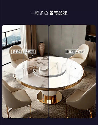 Modern restaurant marble round dining table