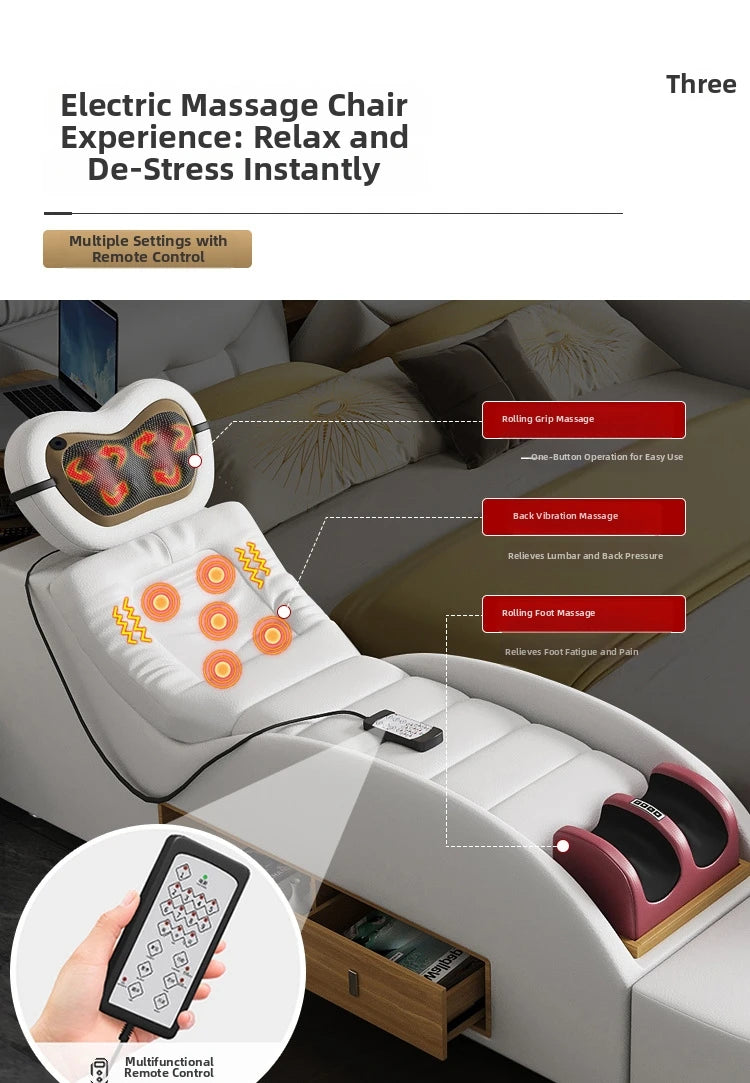 Modern minimalist massage leather bed