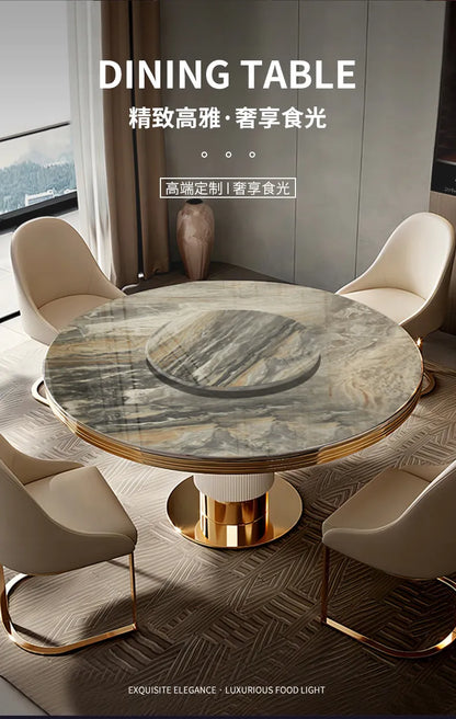 Modern restaurant marble round dining table