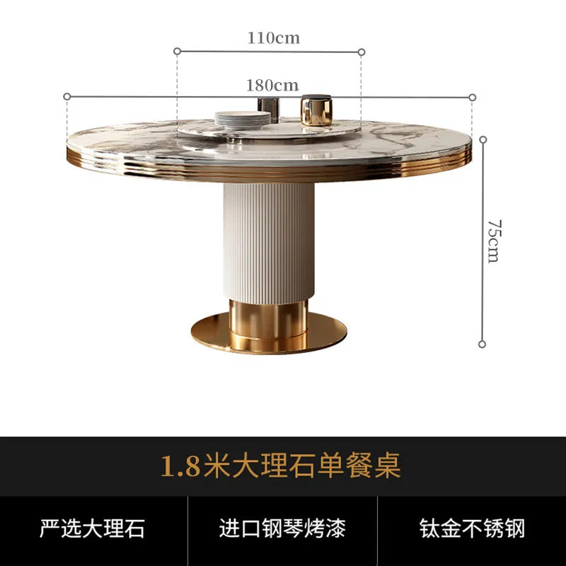 Modern restaurant marble round dining table