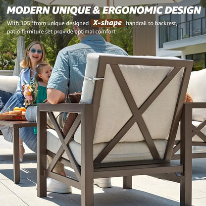 4 Pieces Patio Furniture Sets,Outdoor Sectional