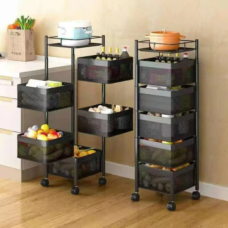 Kitchen Rotatable Fruit Vegetable Shelf