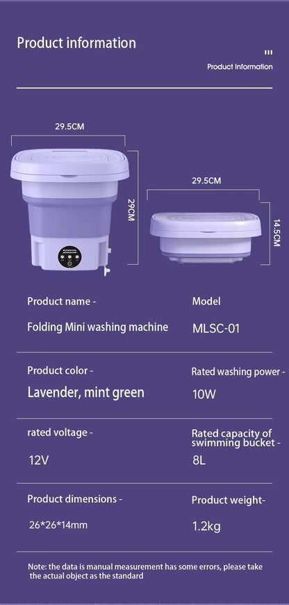 8L Foldable Washing Machine Portable