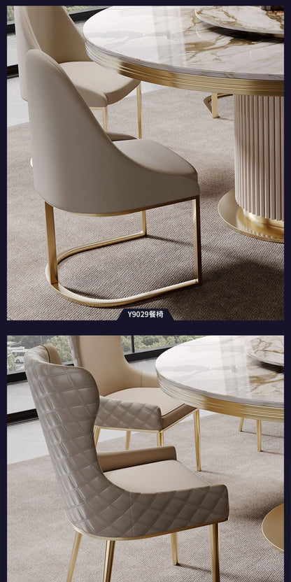 Modern restaurant marble round dining table