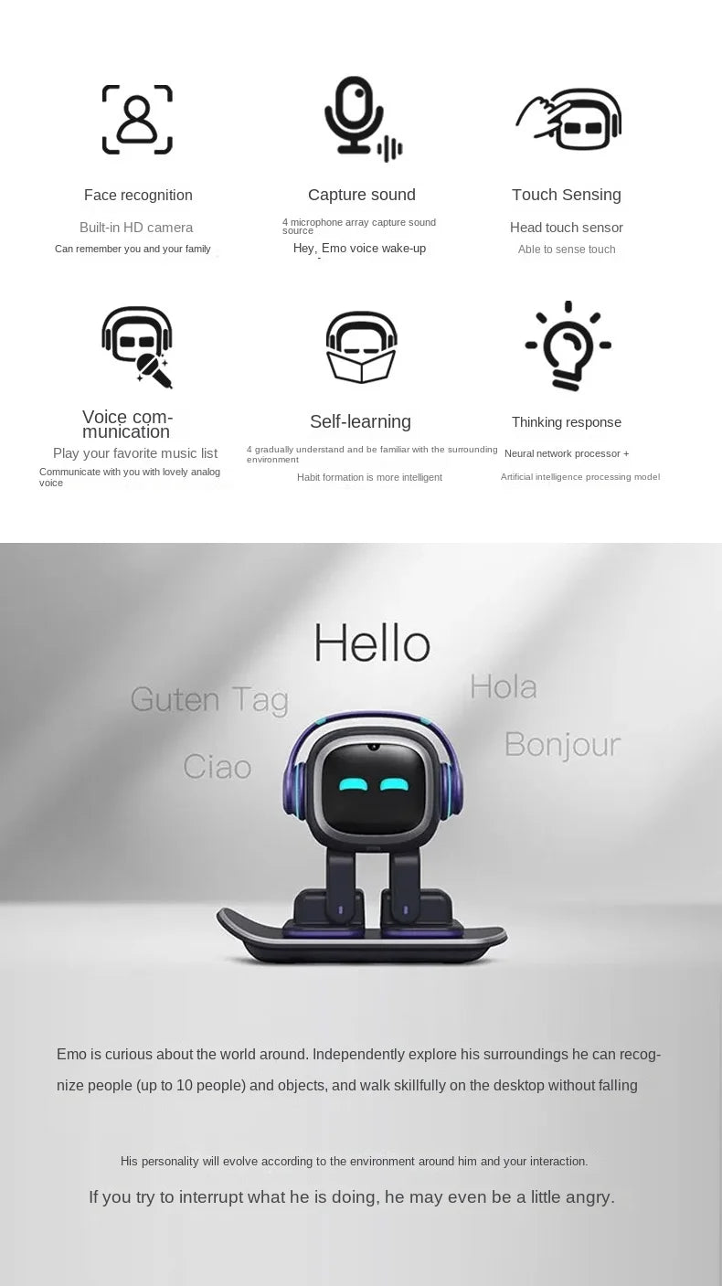 EMO Smart AI Robot 2026- Voice Control
