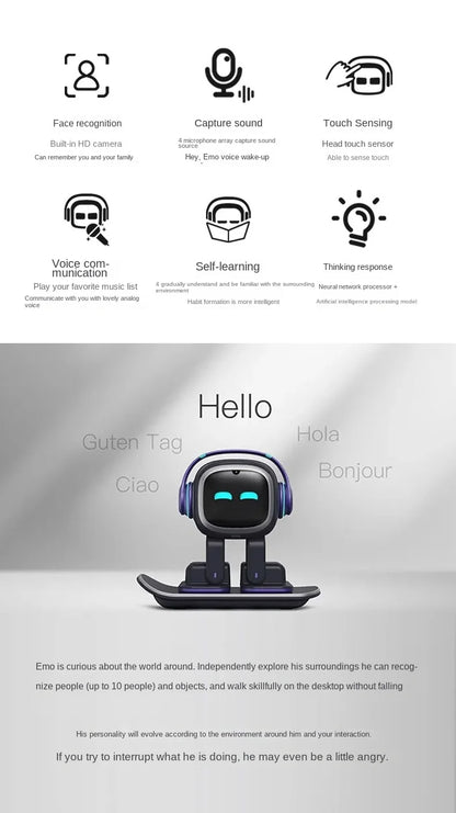 EMO Smart AI Robot 2026- Voice Control