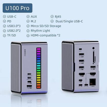 Hagibis USB C Docking Station with Dual HDMI