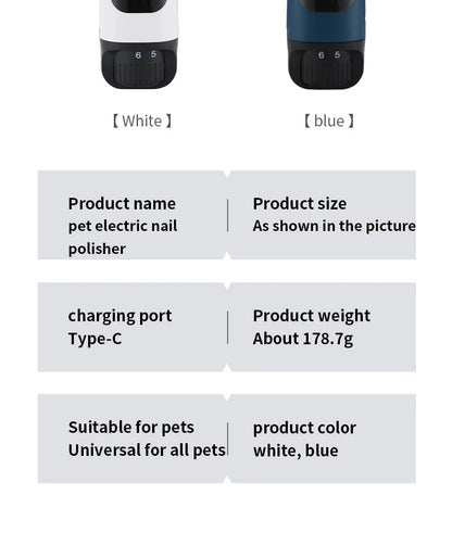 Electric pet nail polisher 6-speed