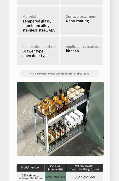Kitchen Cabinet Drawer Seasoning Storage