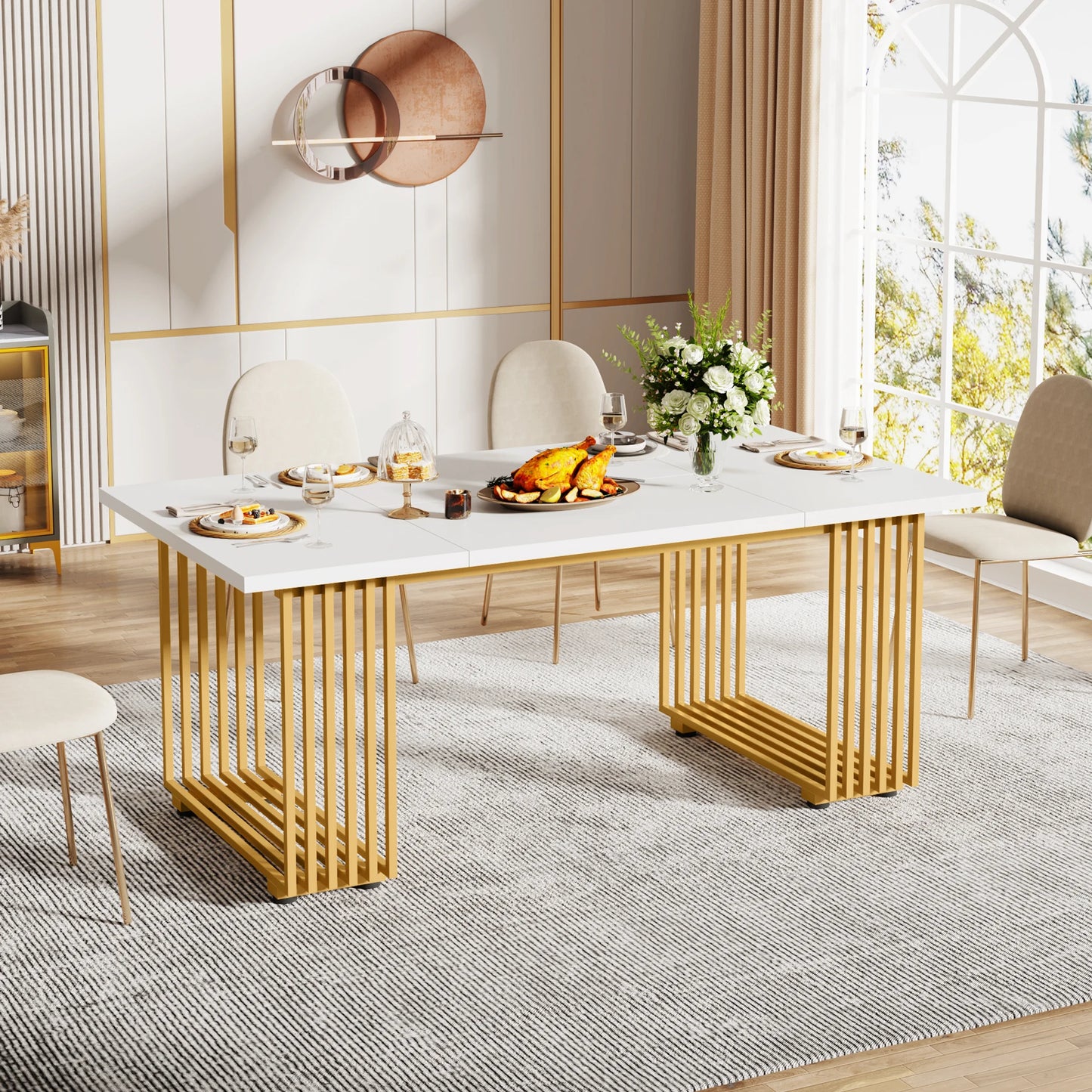 Tribesigns 63-Inch Rectangular Dining Table