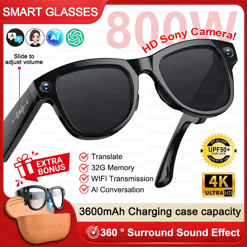 2026 Ultra AI Smart Glasses 800W HD Camera