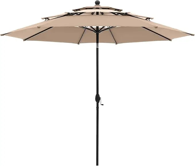 10ft Patio Umbrella Outdoor 3 Tier Vented