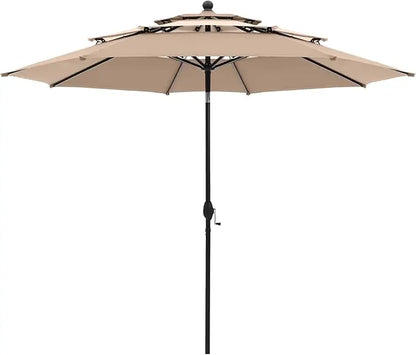 10ft Patio Umbrella Outdoor 3 Tier Vented