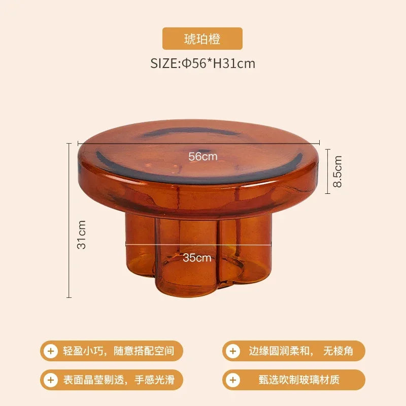Nordic Round Coffee Tables,Glass