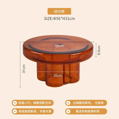 Nordic Round Coffee Tables,Glass