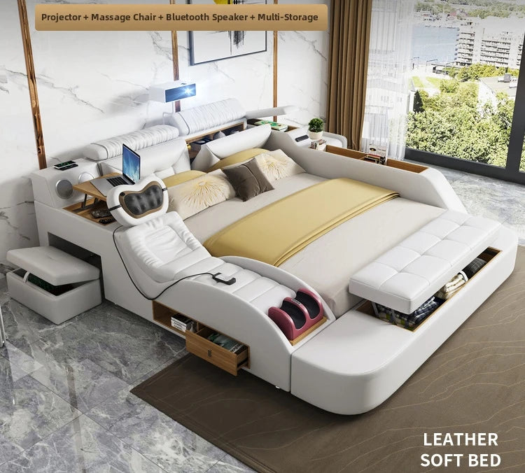 Modern minimalist massage leather bed