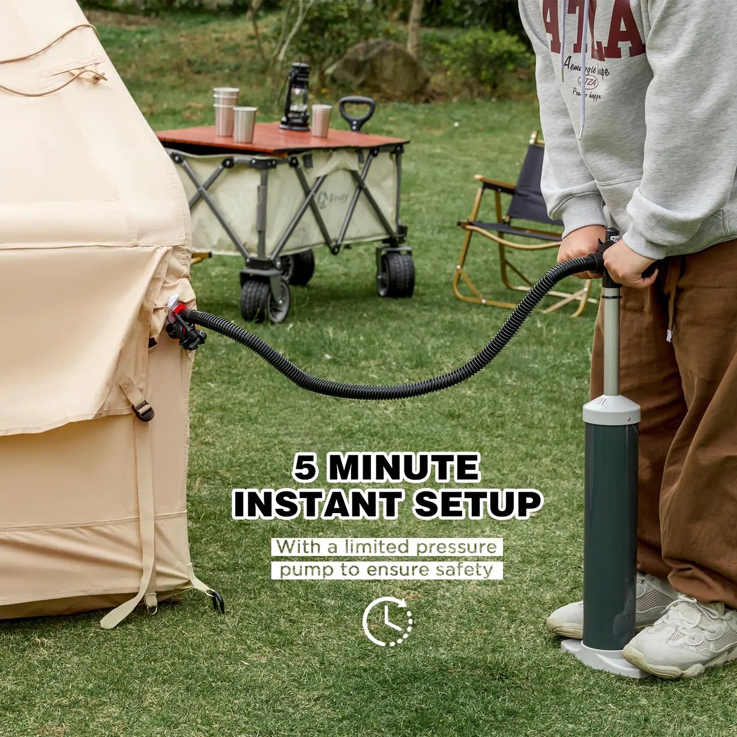 129 Square Feets Large Inflatable Camping Tent
