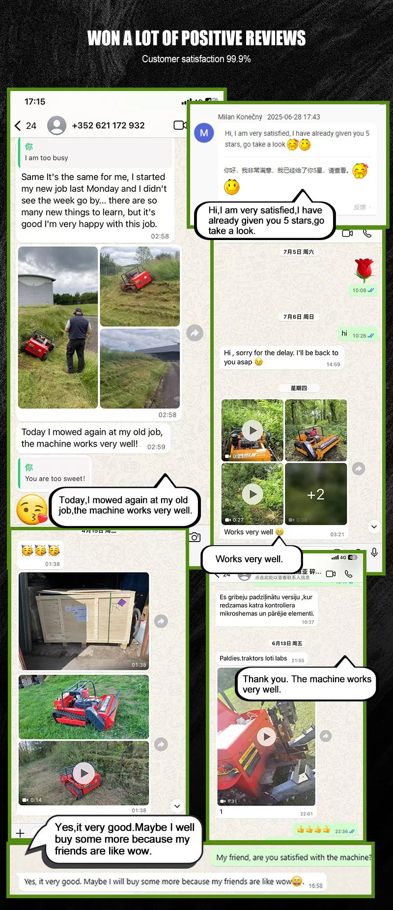 Customized Smart Control Tracked Lawn Mower