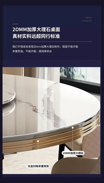 Modern restaurant marble round dining table