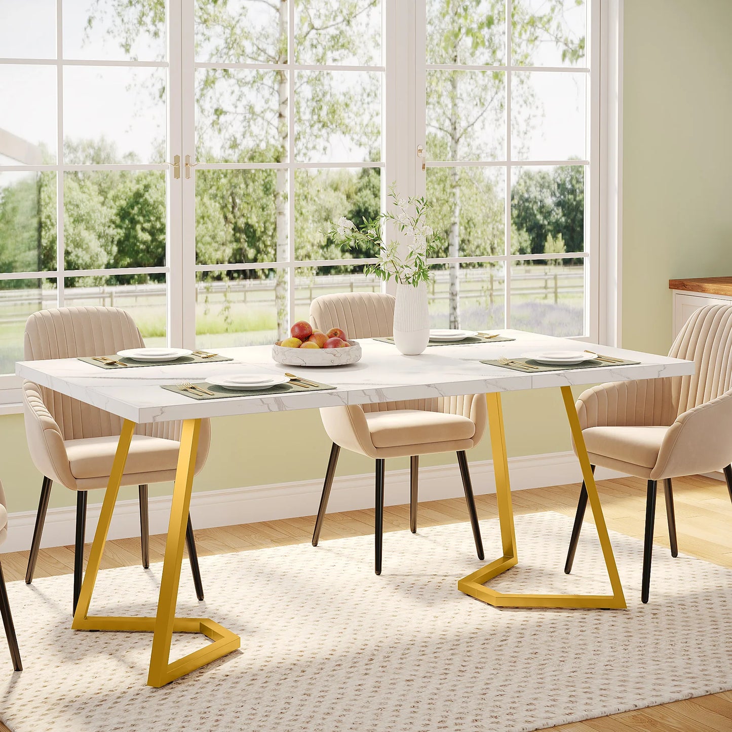 Tribesigns 63-Inch Rectangular Dining Table