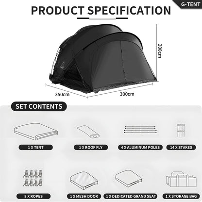 Tenplay 4-6 Person Large Dome 11kg Tent