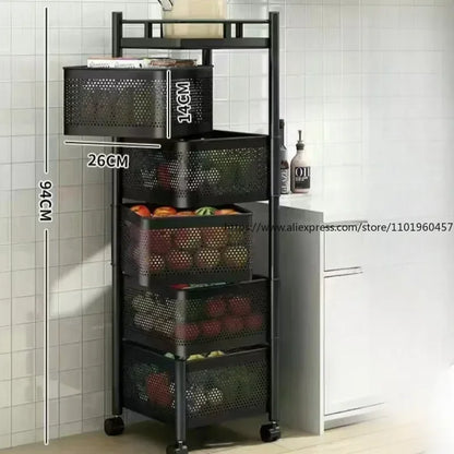 Kitchen Rotatable Fruit Vegetable Shelf