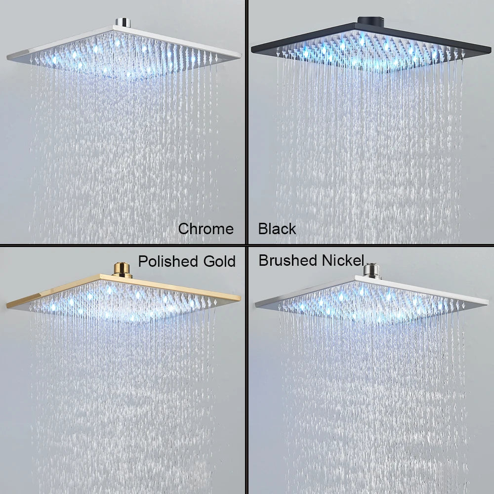 Rainfall Waterfall Single Shower Head Concealed