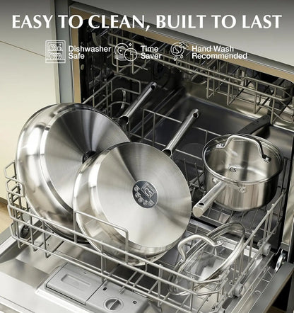 Stainless Steel Cookware Set 17 Piece