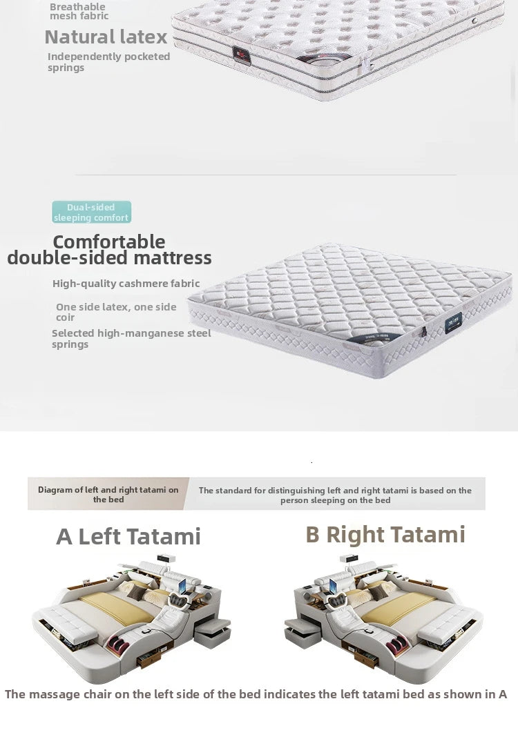 Modern minimalist massage leather bed