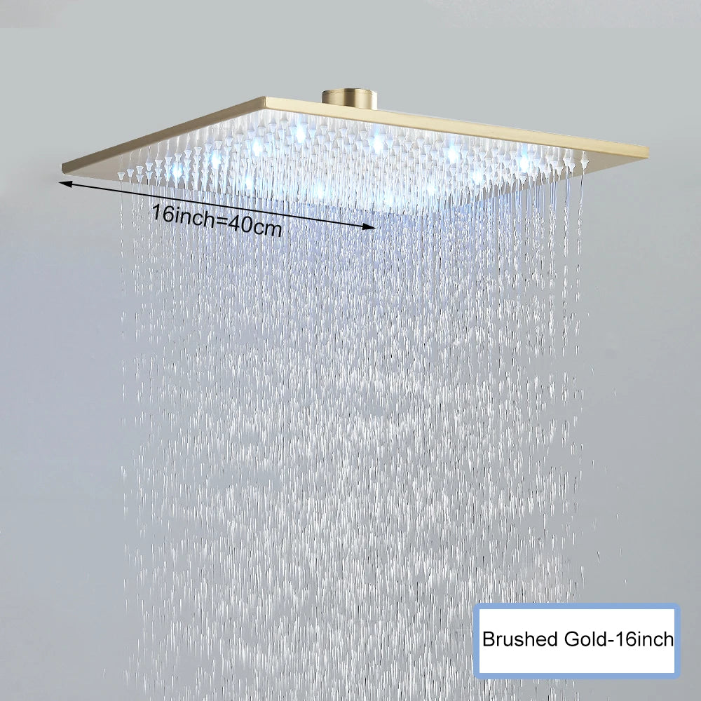 Rainfall Waterfall Single Shower Head Concealed